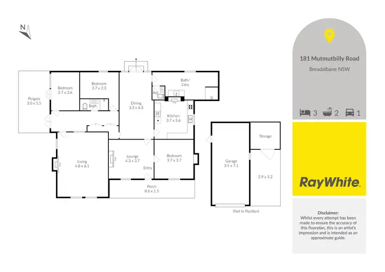 Floorplan of Homely house listing, 181 Mutmutbilly Road, Breadalbane NSW 2581