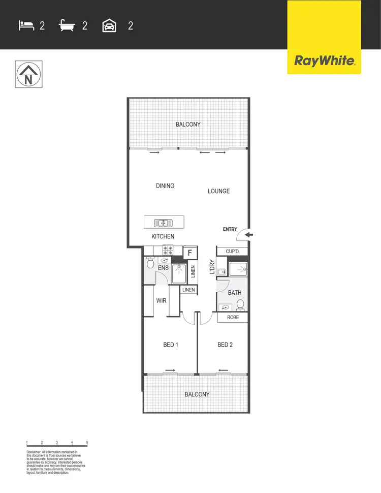 Floorplan of Homely apartment listing, 34/39 Benjamin Way, Belconnen ACT 2617