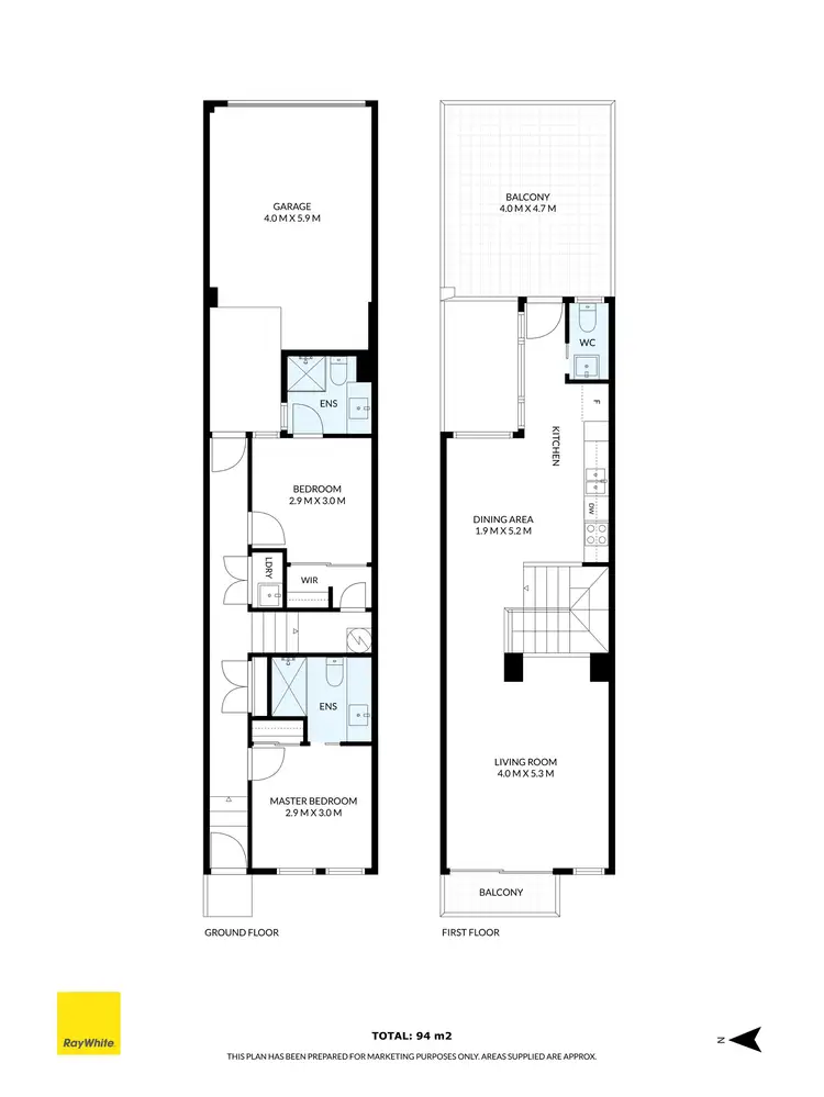 Floorplan of Homely townhouse listing, 3 Image Walk, Coburg North VIC 3058