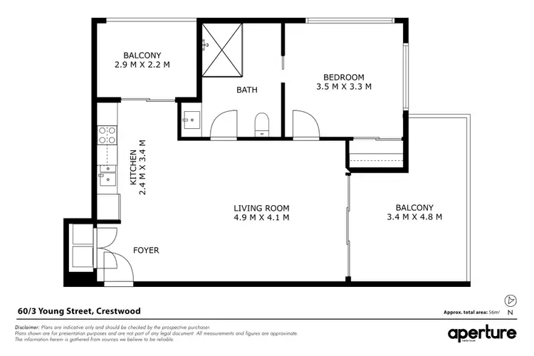 Floorplan of Homely apartment listing, 60/3 Young Street, Crestwood NSW 2620