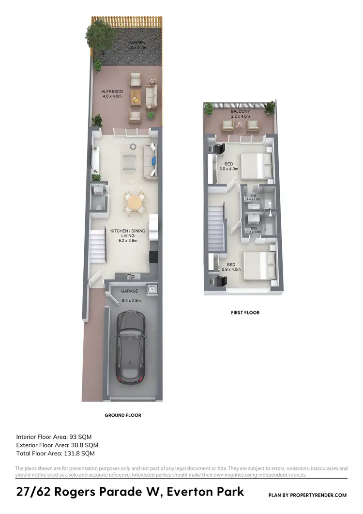 Floorplan of Homely townhouse listing, 27/62 Rogers Parade West, Everton Park QLD 4053