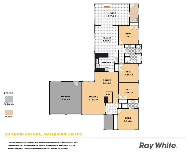 Floorplan of Homely house listing, 23 Third Avenue, Macquarie Fields NSW 2564