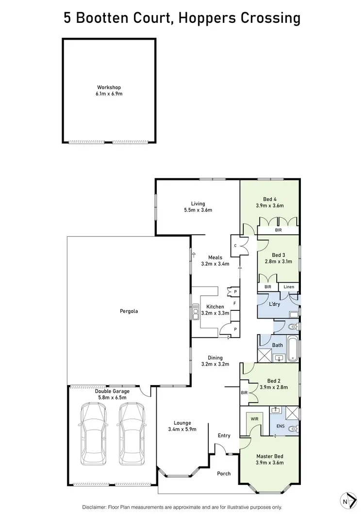 Floorplan of Homely house listing, 5 Bootten Court, Hoppers Crossing VIC 3029