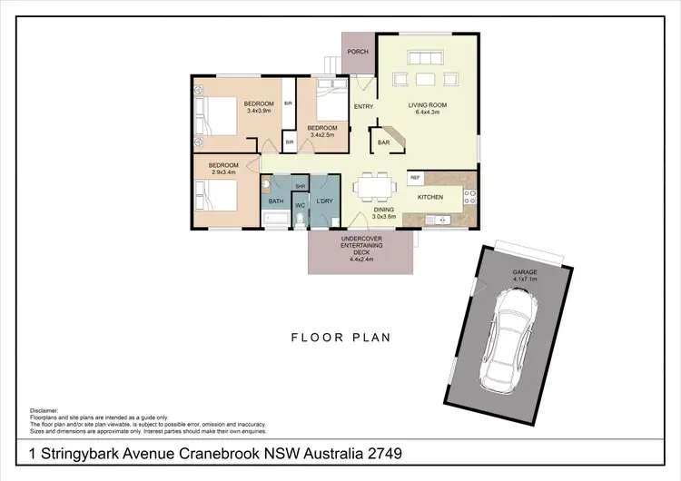 Floorplan of Homely house listing, 1 Stringybark Avenue, Cranebrook NSW 2749