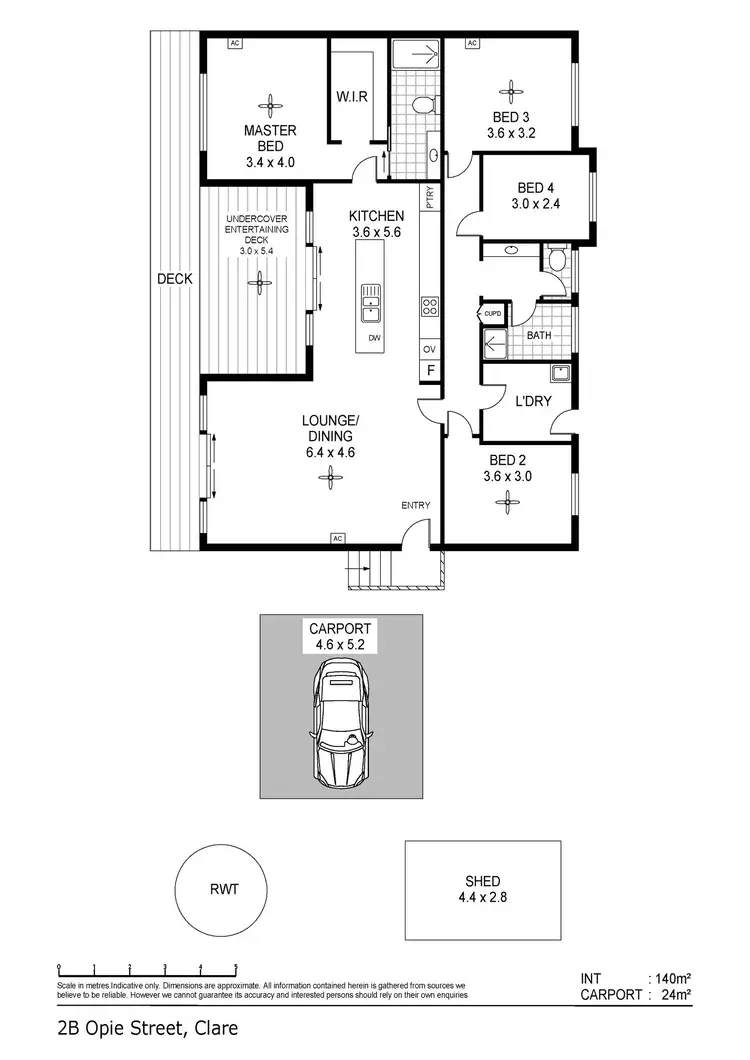 Floorplan of Homely house listing, 2B Opie Street, Clare SA 5453
