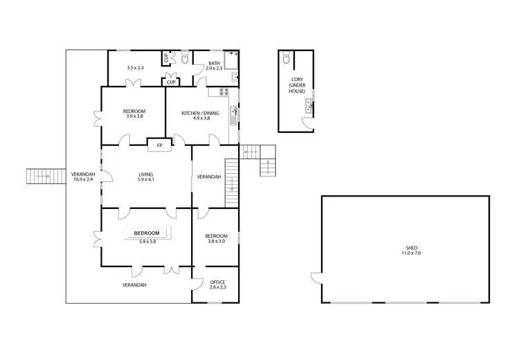 Floorplan of Homely house listing, 28 Steele Street, Pittsworth QLD 4356