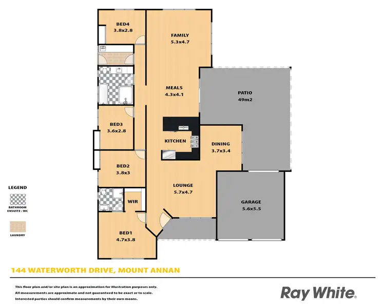 Floorplan of Homely house listing, 144 Waterworth Drive, Mount Annan NSW 2567