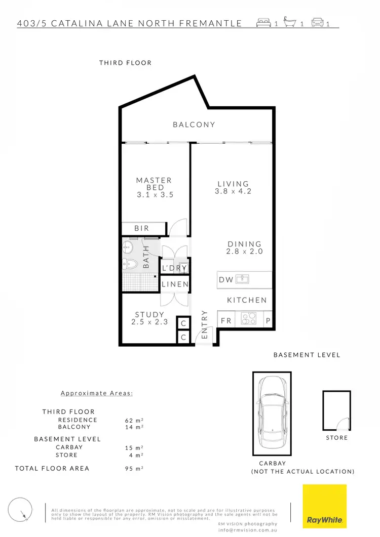Floorplan of Homely apartment listing, 403/5 Cattalini Lane, North Fremantle WA 6159