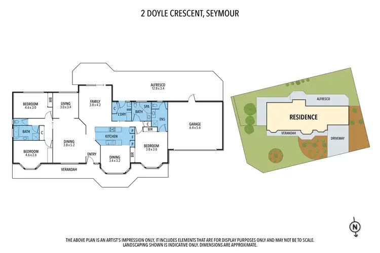 Floorplan of Homely house listing, 2 Doyle Crescent, Seymour VIC 3660