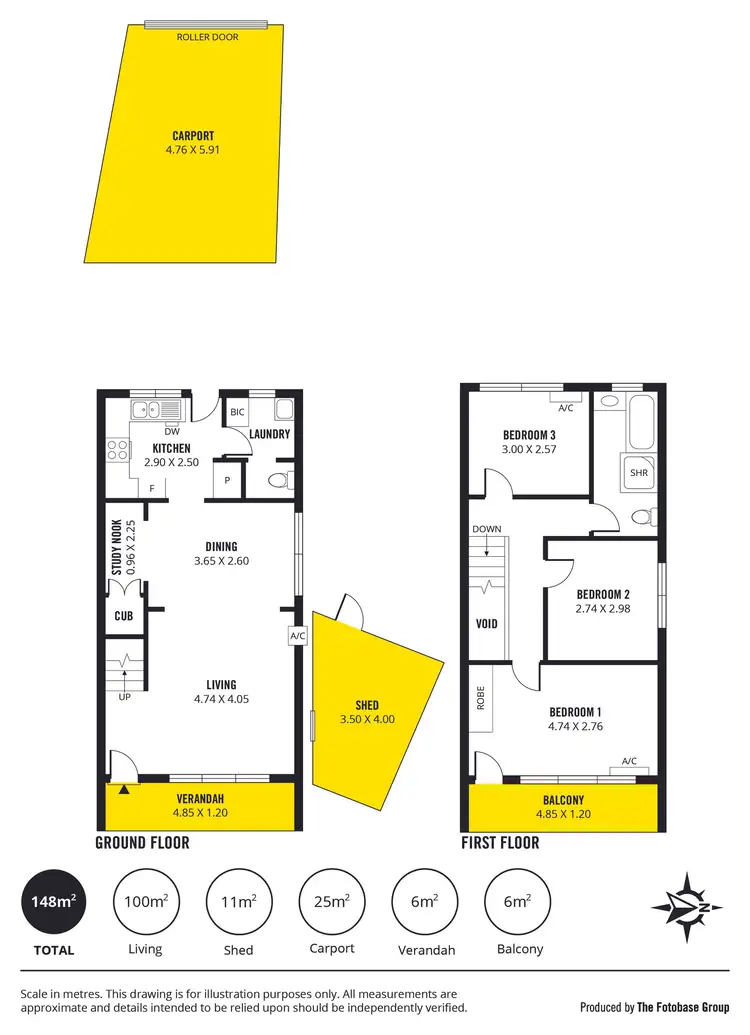 Floorplan of Homely townhouse listing, 4/18 Miller Street, Unley SA 5061