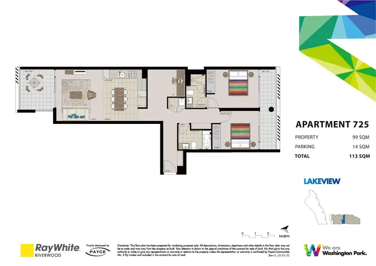 Floorplan of Homely apartment listing, 725/5 Vermont Crescent, Riverwood NSW 2210