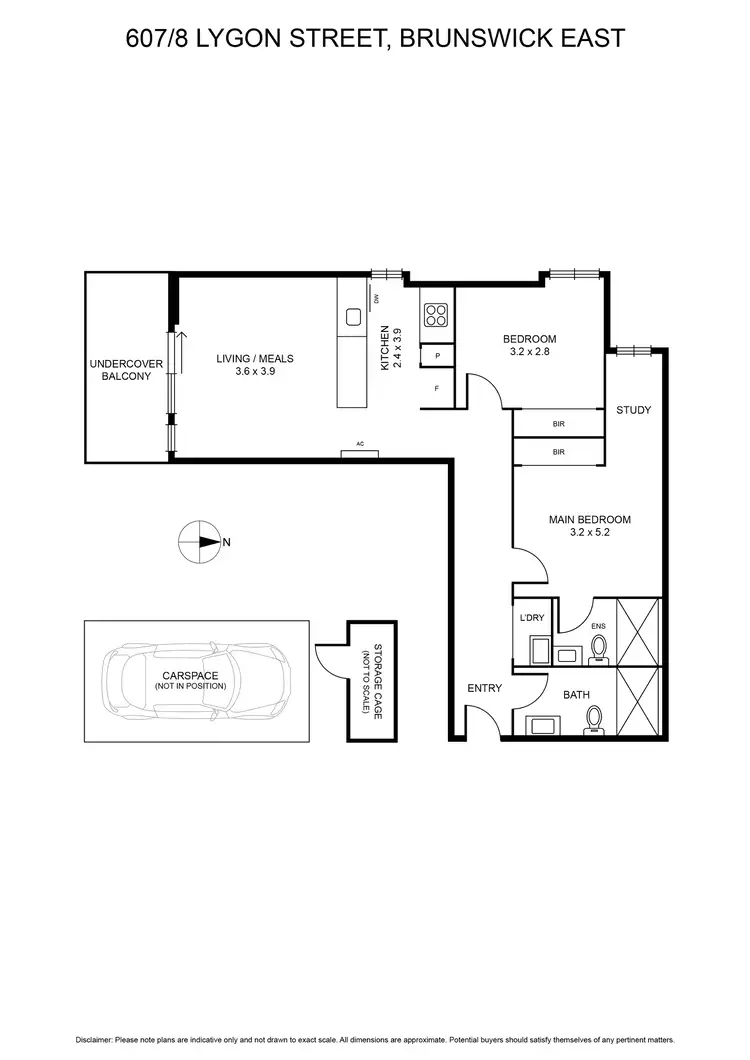 Floorplan of Homely apartment listing, 607/8 Lygon Street, Brunswick East VIC 3057