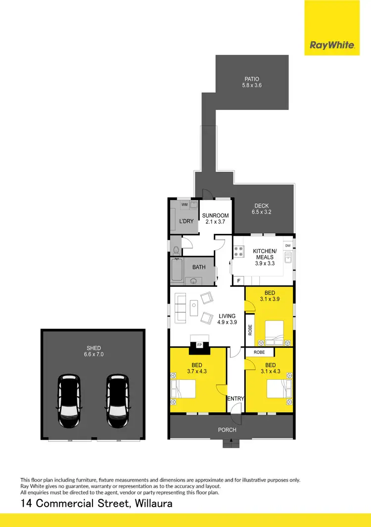 Floorplan of Homely house listing, 14 Commercial Street, Willaura VIC 3379