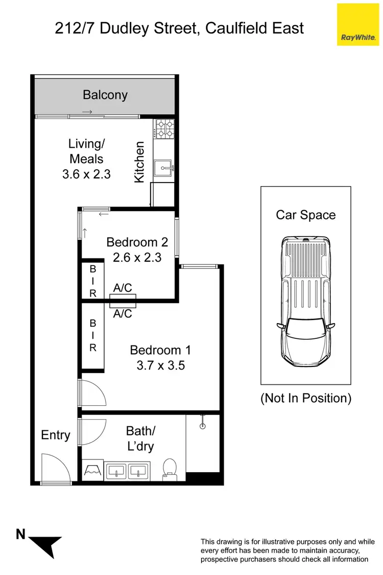 Floorplan of Homely apartment listing, 212/7 Dudley Street, Caulfield East VIC 3145