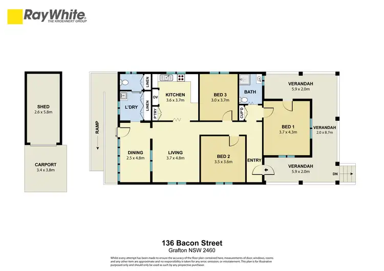 Floorplan of Homely house listing, 136 Bacon Street, Grafton NSW 2460