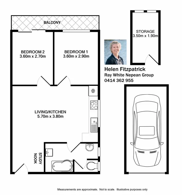 Floorplan of Homely unit listing, 9/158 Great Western Highway, Kingswood NSW 2747