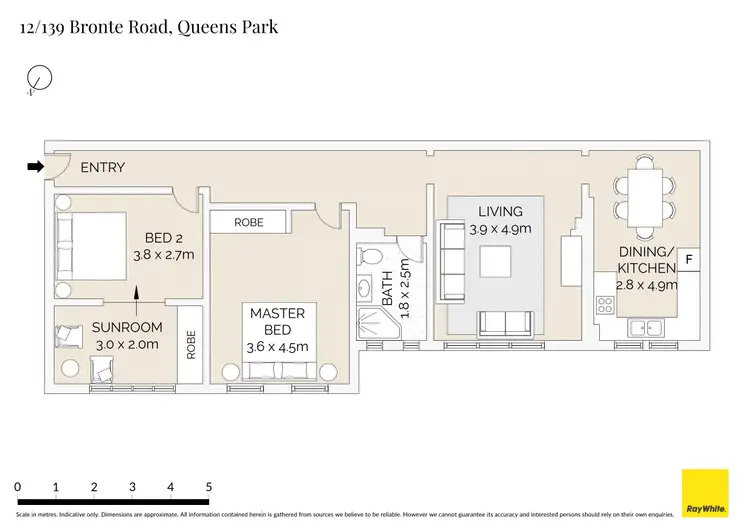 Floorplan of Homely apartment listing, 12/139 Bronte Road, Queens Park NSW 2022