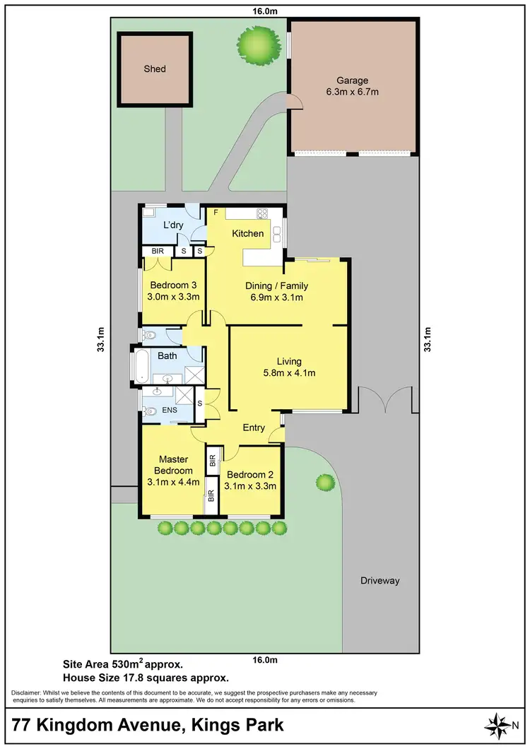 Floorplan of Homely house listing, 77 Kingdom Avenue, Kings Park VIC 3021