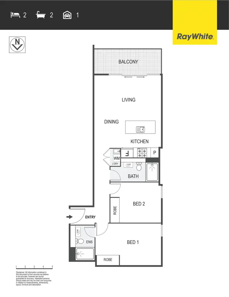 Floorplan of Homely apartment listing, 1111/4 Grazier Lane, Belconnen ACT 2617