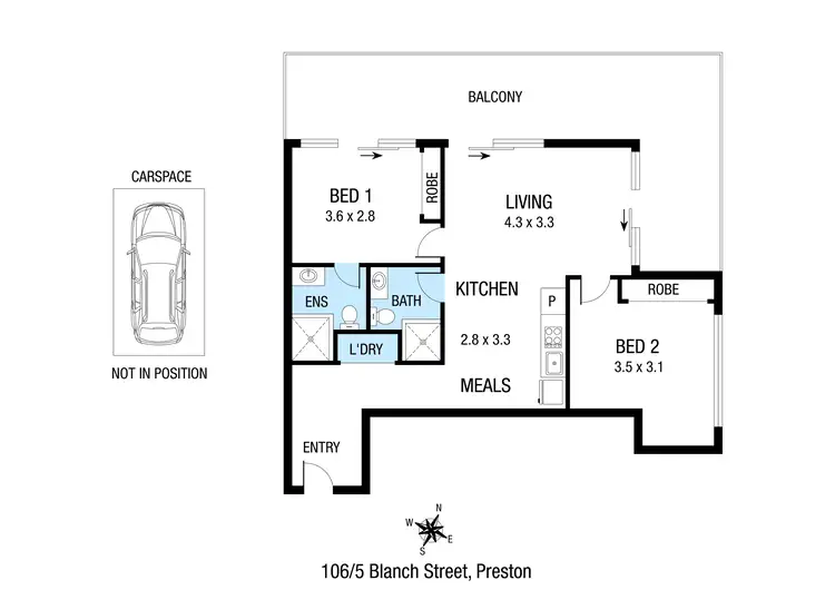 Floorplan of Homely apartment listing, 106/5 Blanch Street, Preston VIC 3072
