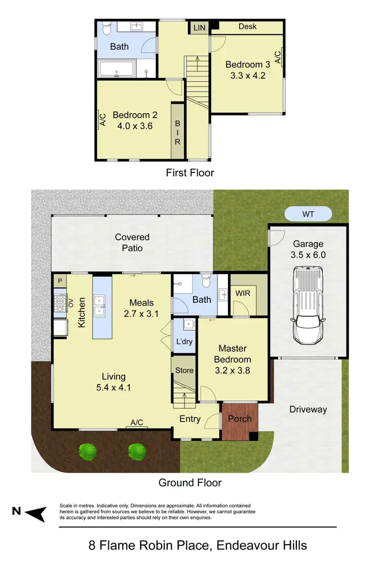 Floorplan of Homely townhouse listing, 8 Flame Robin Place, Endeavour Hills VIC 3802