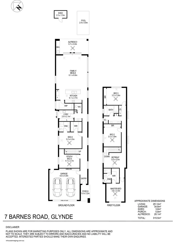 Floorplan of Homely house listing, 7 Barnes Road, Glynde SA 5070