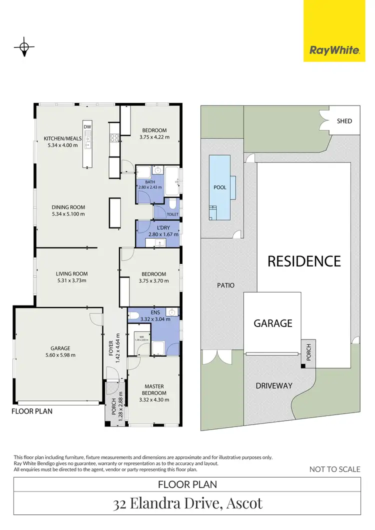 Floorplan of Homely house listing, 32 Elandra Drive, Ascot VIC 3551