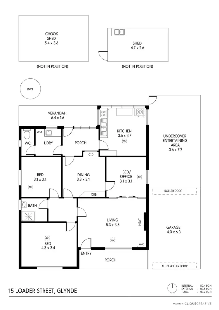 Floorplan of Homely house listing, 15 Loader Street, Glynde SA 5070