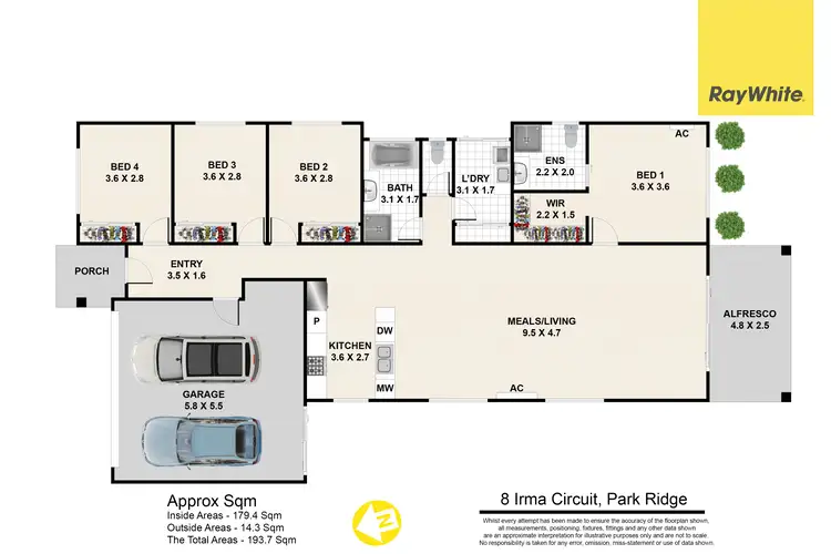 Floorplan of Homely house listing, 8 Irma Circuit, Park Ridge QLD 4125