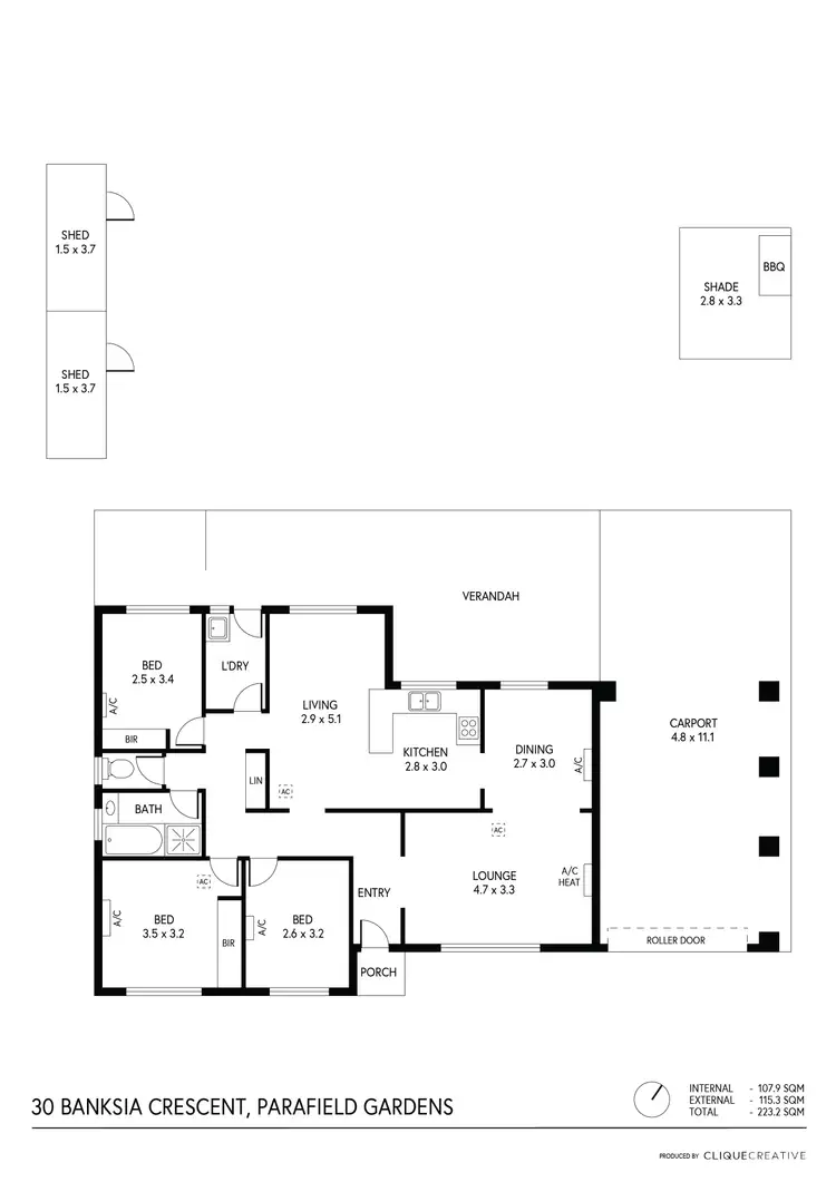 Floorplan of Homely house listing, 30 Banksia Crescent, Parafield Gardens SA 5107