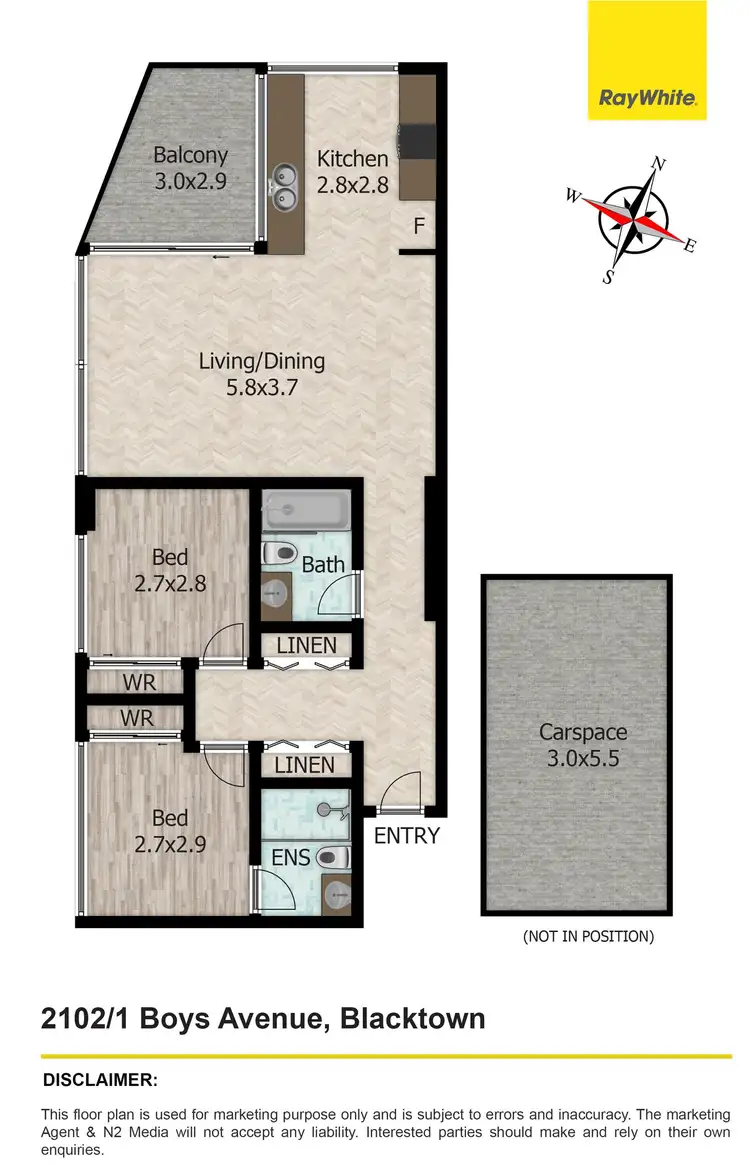 Floorplan of Homely apartment listing, 2102/1 Boys Avenue, Blacktown NSW 2148
