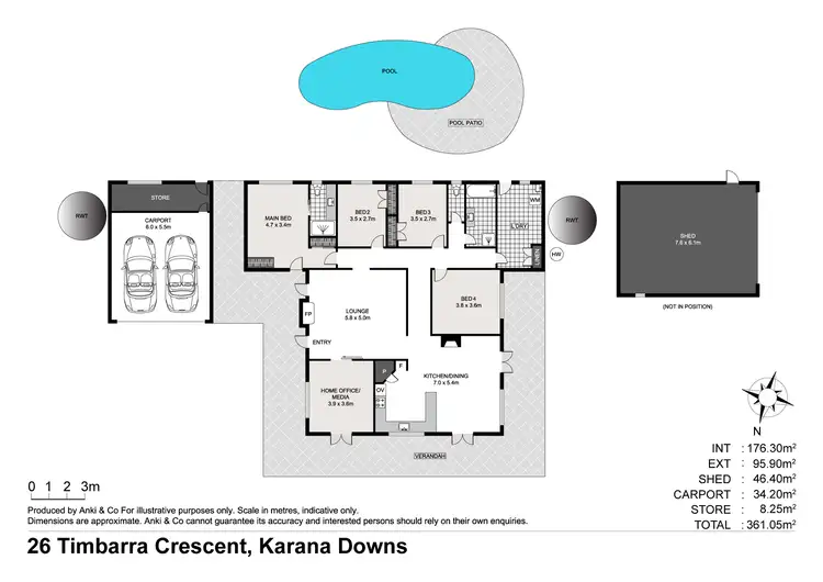 Floorplan of Homely rural property listing, 26 Timbarra Crescent, Karana Downs QLD 4306