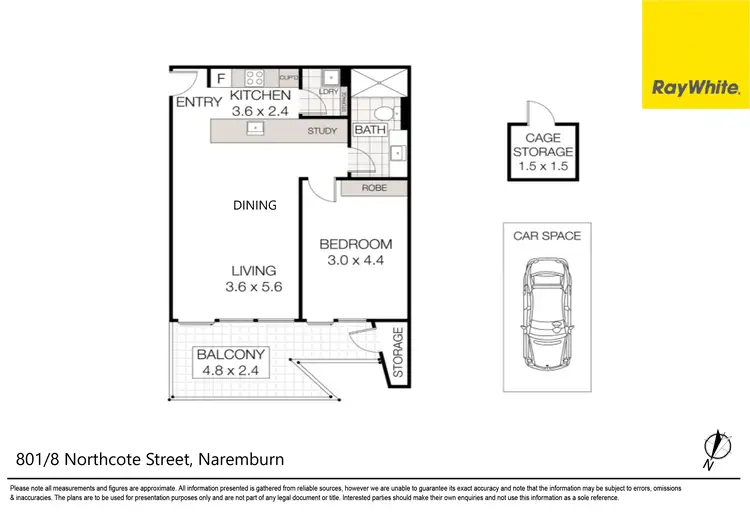 Floorplan of Homely unit listing, 801/8 Northcote Street, Naremburn NSW 2065