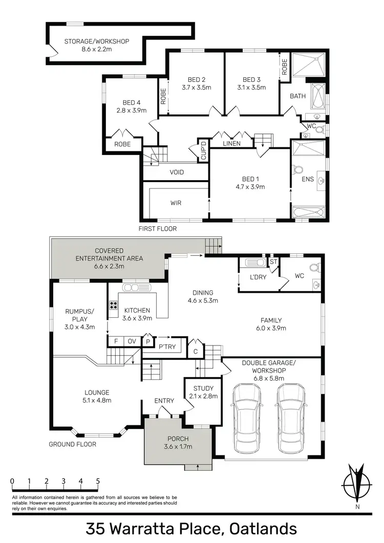 Floorplan of Homely house listing, 35 Warratta Place, Oatlands NSW 2117