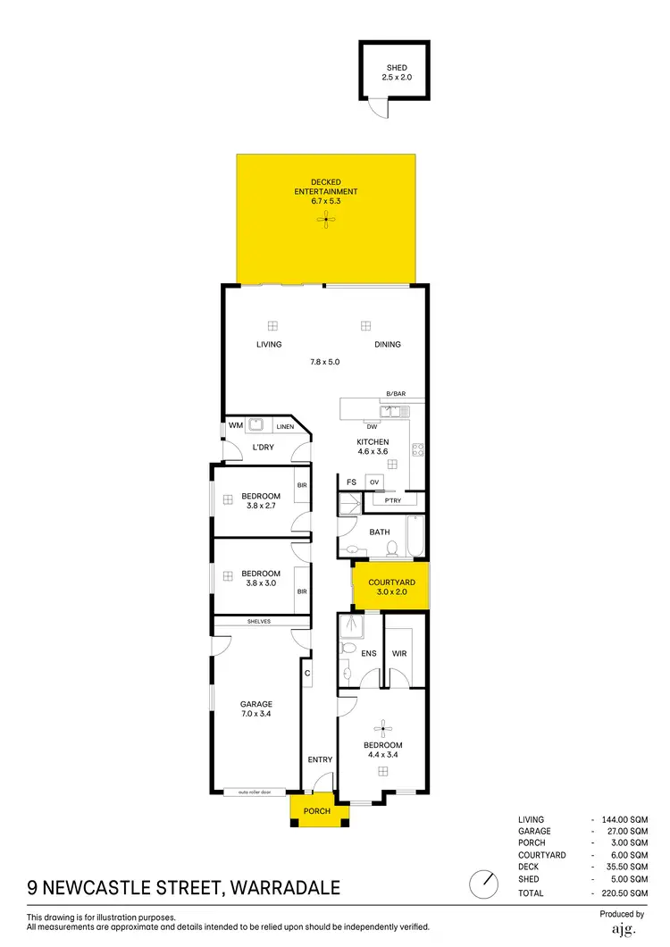 Floorplan of Homely house listing, 9 Newcastle Street, Warradale SA 5046