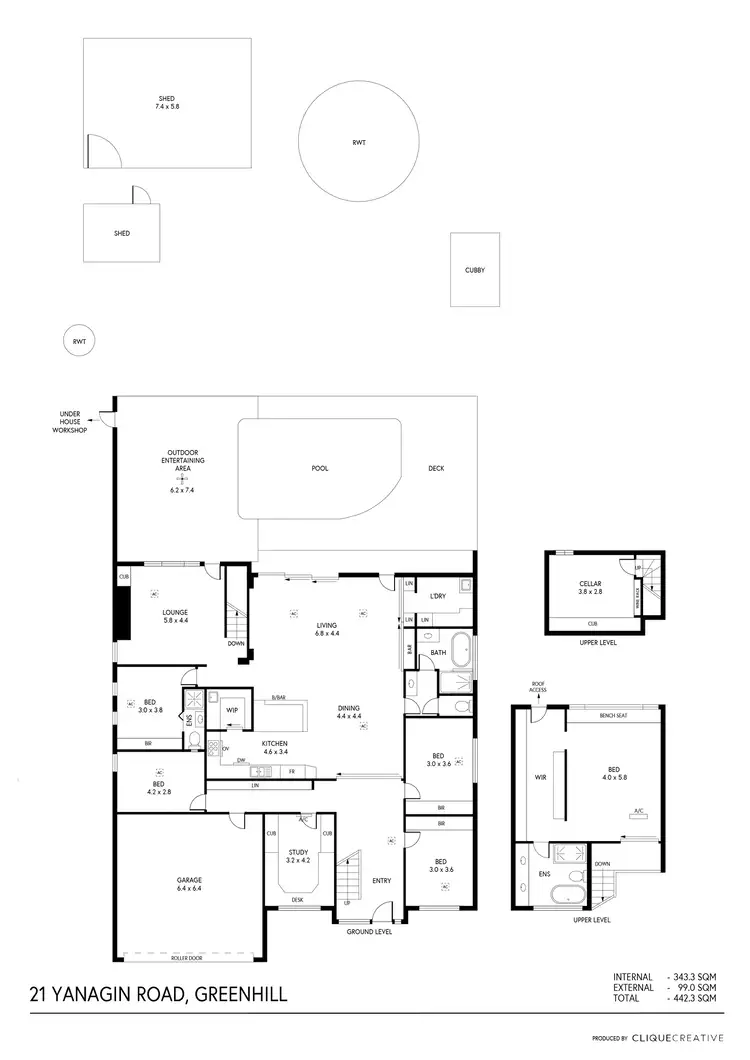 Floorplan of Homely house listing, 21 Yanagin Road, Greenhill SA 5140