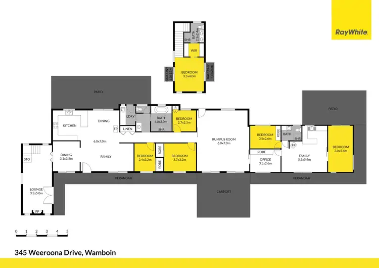 Floorplan of Homely rural property listing, 345 Weeroona Drive, Wamboin NSW 2620