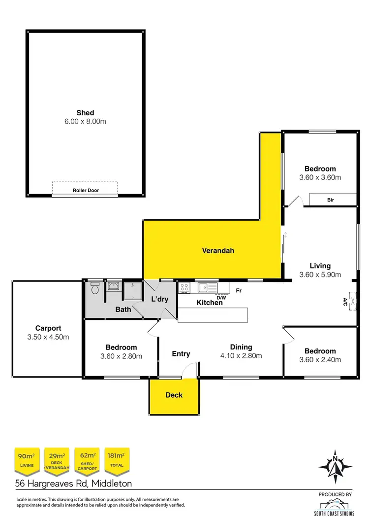 Floorplan of Homely house listing, 56 Hargreaves Road, Middleton SA 5213