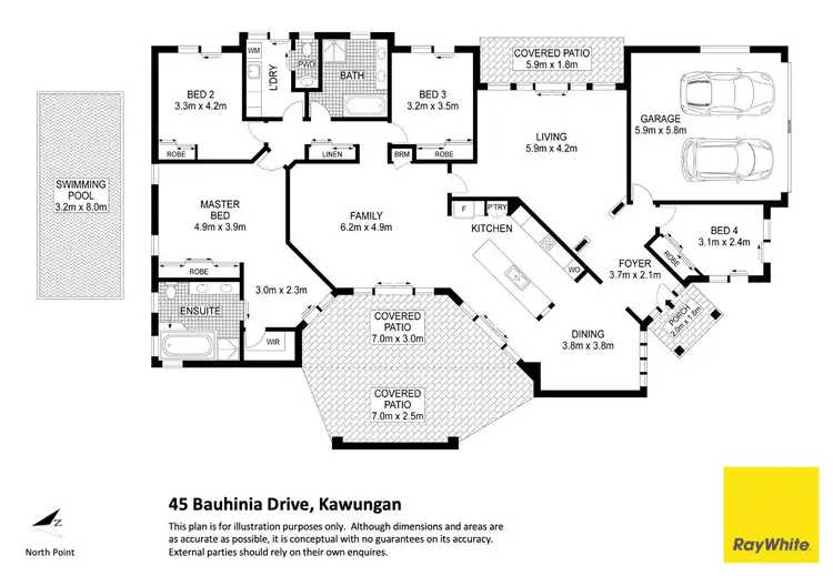 Floorplan of Homely house listing, 45 Bauhinia Drive, Kawungan QLD 4655