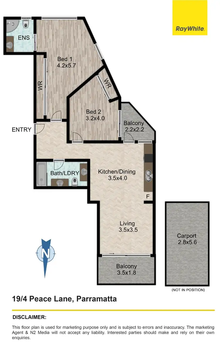 Floorplan of Homely unit listing, 19/4 Peace Lane, Parramatta NSW 2150