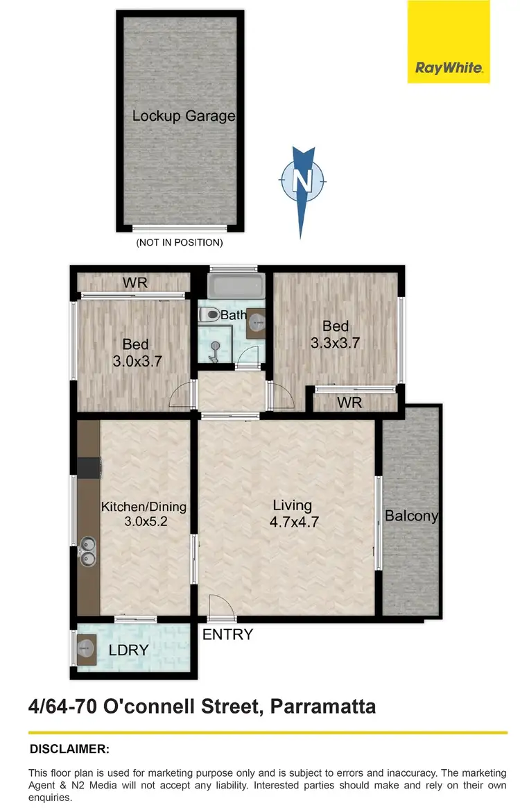 Floorplan of Homely unit listing, 4/64 O'Connell Street, Parramatta NSW 2150