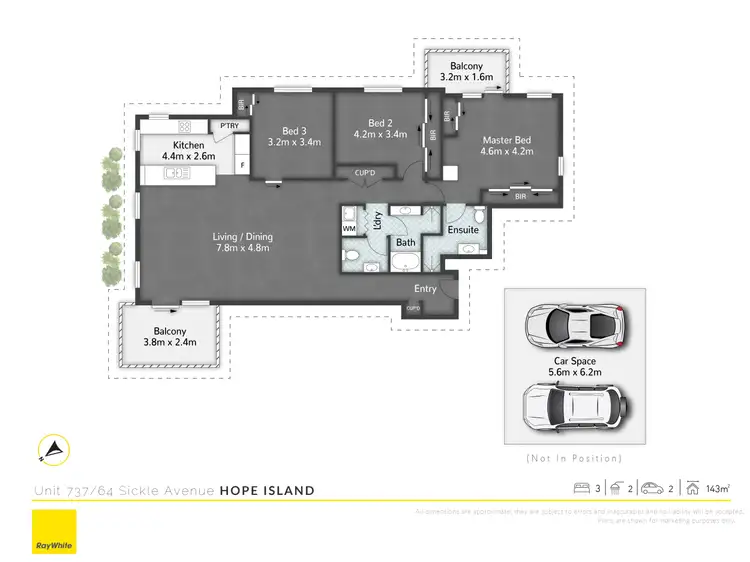 Floorplan of Homely apartment listing, 737/64-66 Sickle Avenue, Hope Island QLD 4212