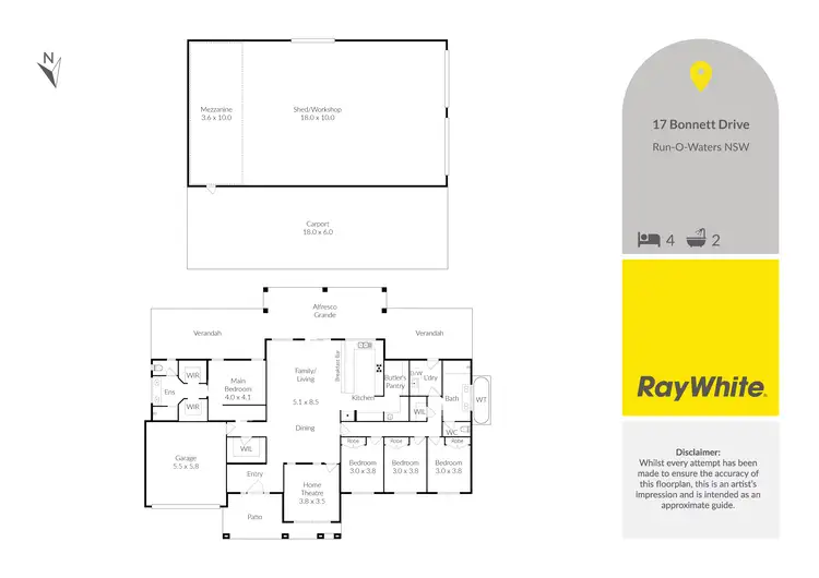 Floorplan of Homely house listing, 17 Bonnett Drive, Goulburn NSW 2580