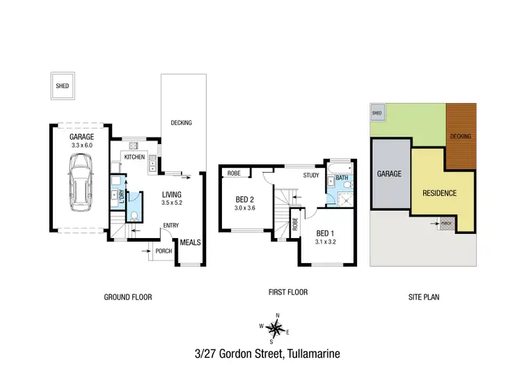 Floorplan of Homely townhouse listing, 3/27 Gordon Street, Tullamarine VIC 3043