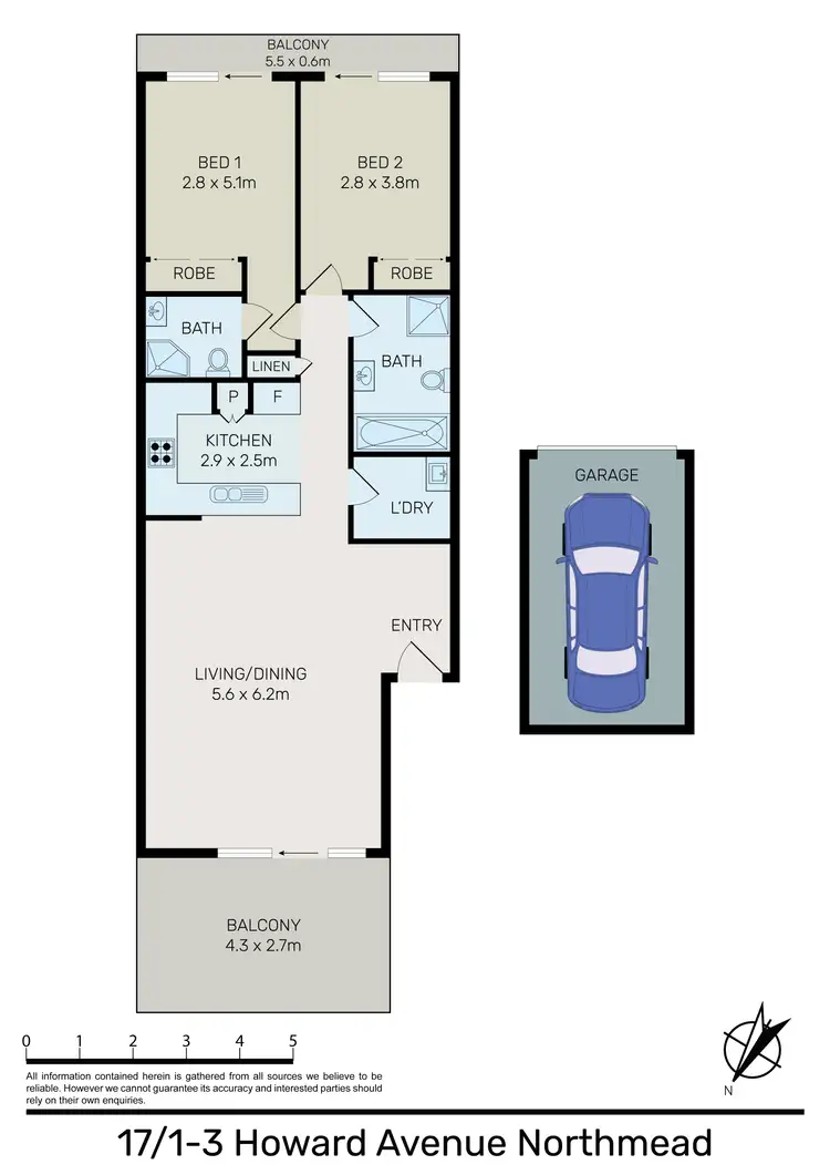 Floorplan of Homely apartment listing, 17/1-3 Howard Avenue, Northmead NSW 2152