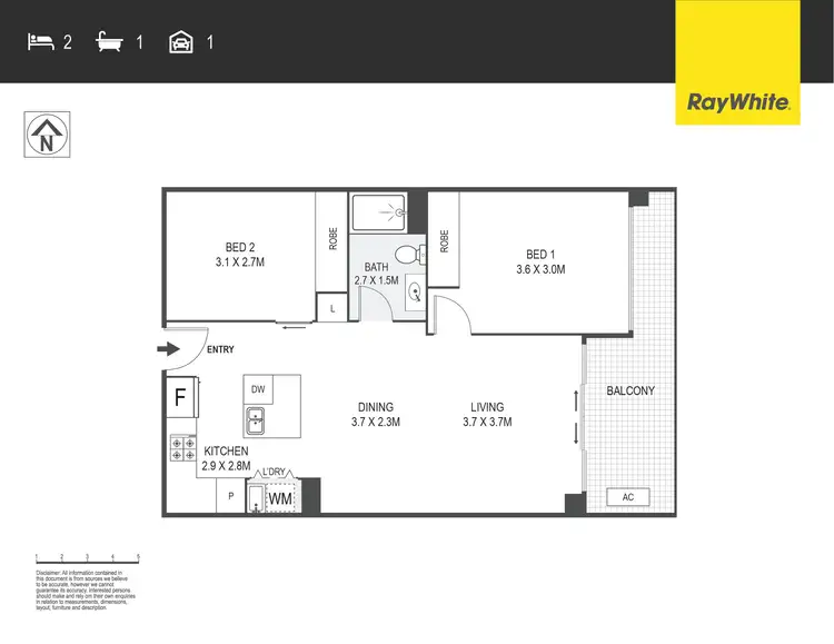 Floorplan of Homely unit listing, 21/39 Mcintyre Street, Narrabundah ACT 2604
