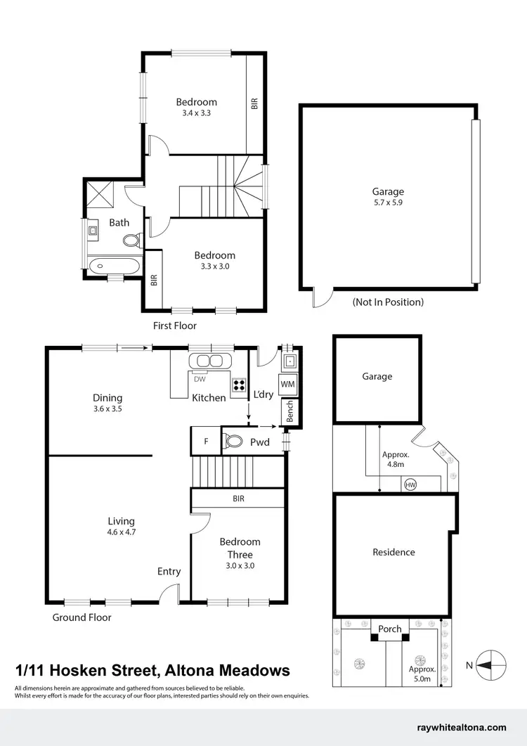 Floorplan of Homely townhouse listing, 1/11 Hosken Street, Altona Meadows VIC 3028