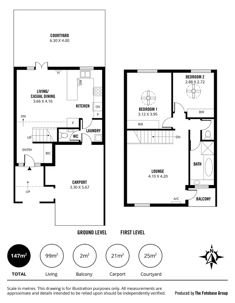 Floorplan of Homely townhouse listing, 10 Dimora Court, Adelaide SA 5000