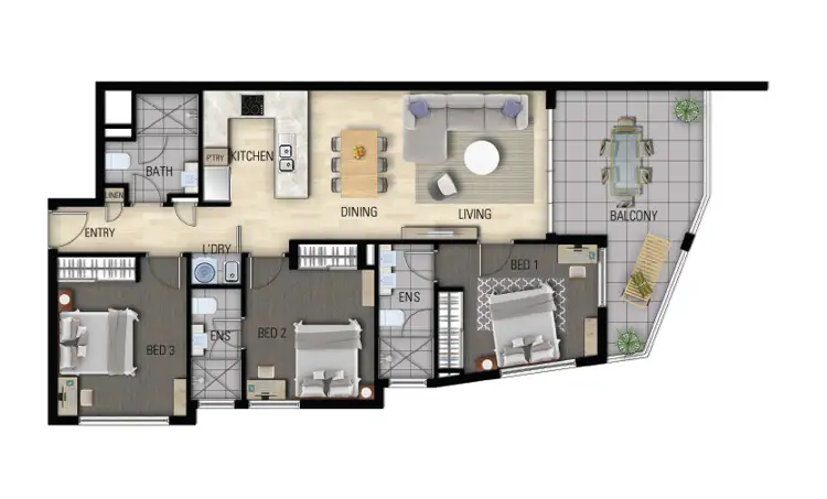 Floorplan of Homely unit listing, 5/78 Depper Street, St Lucia QLD 4067