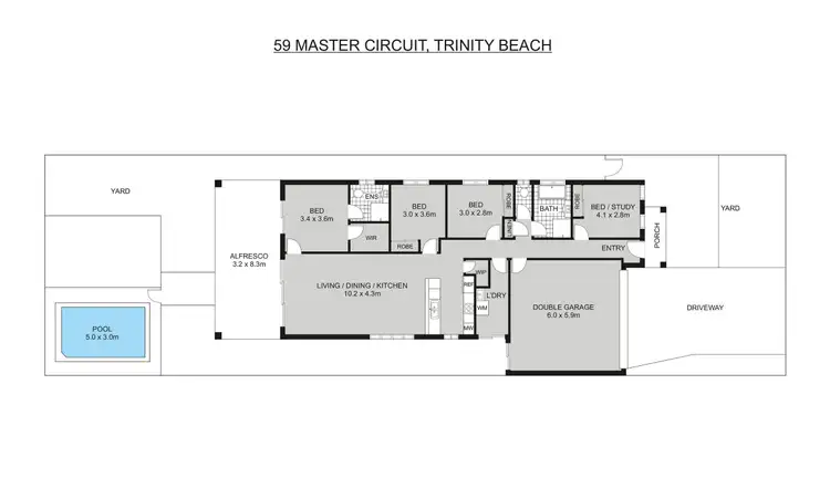 Floorplan of Homely house listing, 59 Master Circuit, Trinity Beach QLD 4879
